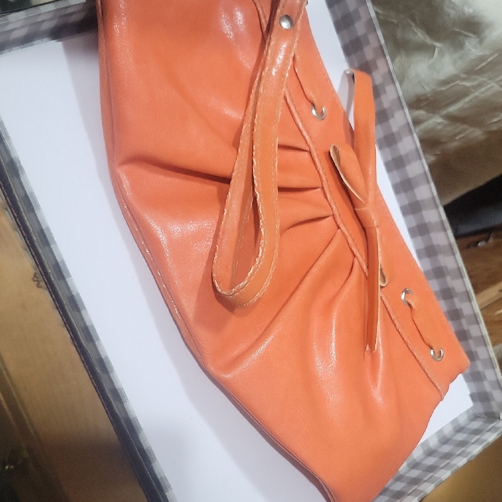 Orange Wristlet/ Clutch